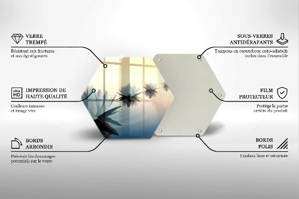 Glas Herdabdeckplatte Lilienblüten auf dem Wasser
