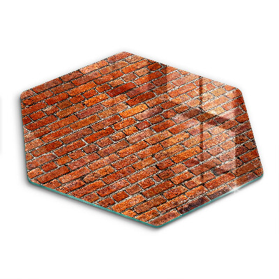 Glas Herdabdeckplatte Wand aus Backsteinmauer