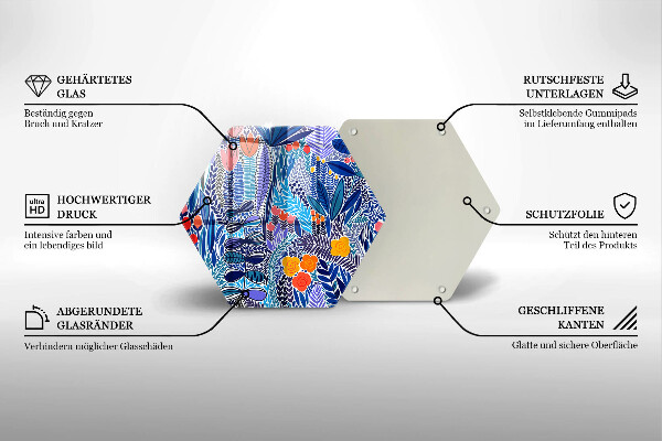 Glas Herdabdeckplatte Bemalte Wiese