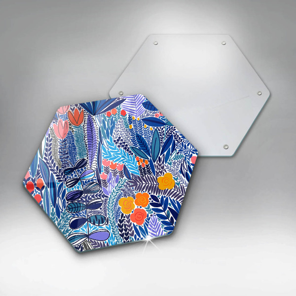 Glas Herdabdeckplatte Bemalte Wiese