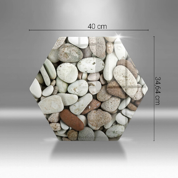 Glas Herdabdeckplatte Kleine Steine im Hintergrund