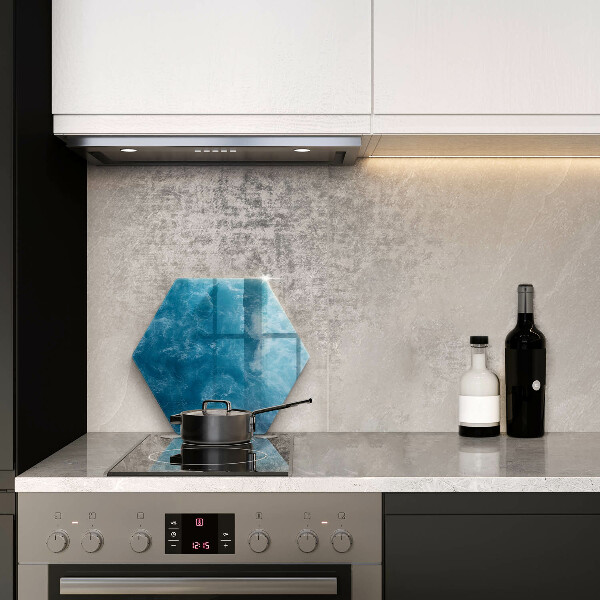 Glas Herdabdeckplatte Blaues Wasser