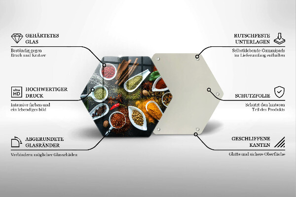 Glas Herdabdeckplatte Küchengewürze