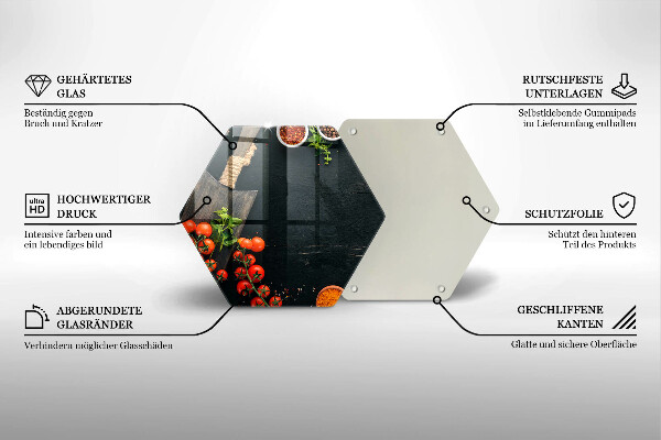 Glas Ceranfeldabdeckung Kirschtomaten