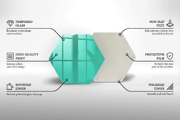 Glas Ceranfeldabdeckung Spritzschutz Grüne Farbe