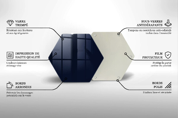 Glas Ceranfeldabdeckung Spritzschutz Navy blau