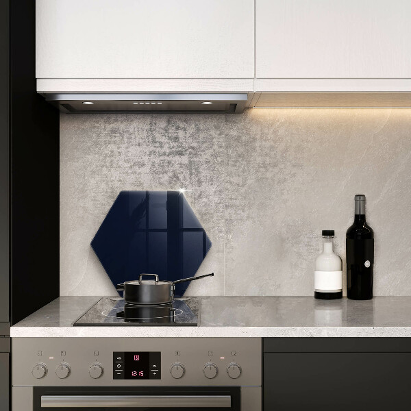 Glas Ceranfeldabdeckung Spritzschutz Navy blau