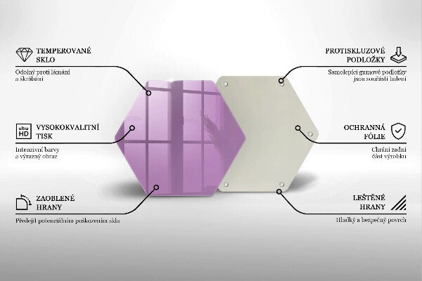 Glas Ceranfeldabdeckung Spritzschutz Violette Farbe