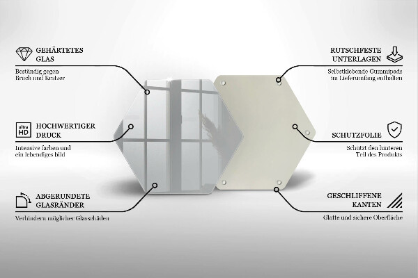 Glas Ceranfeldabdeckung Spritzschutz Graue Farbe