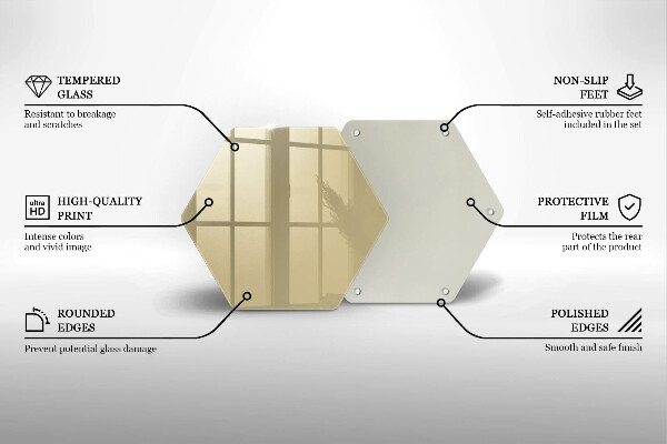 Glas Ceranfeldabdeckung Spritzschutz Beige Farbe
