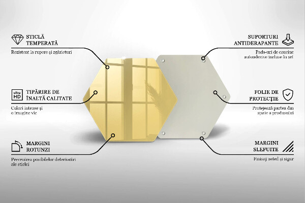 Glas Ceranfeldabdeckung Spritzschutz Gelb