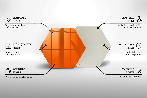 Glas Ceranfeldabdeckung Spritzschutz orange Farbe