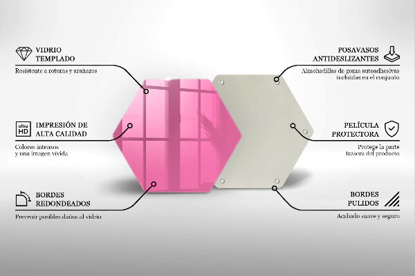 Glas Ceranfeldabdeckung Spritzschutz Pinke Farbe