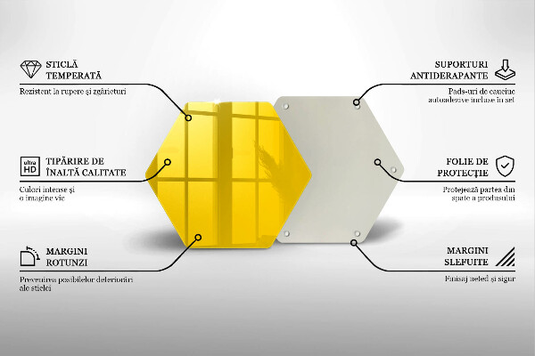 Glas Ceranfeldabdeckung Spritzschutz Gelb