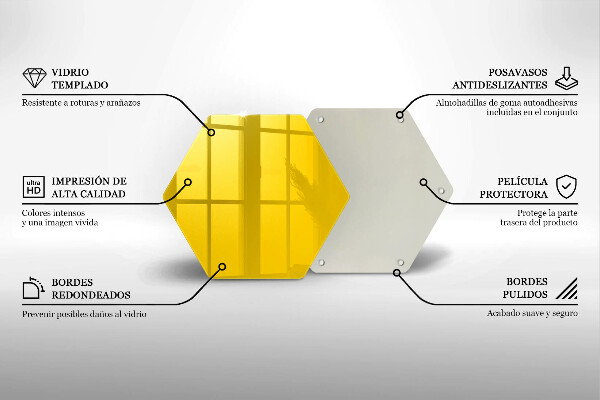 Glas Ceranfeldabdeckung Spritzschutz Gelb
