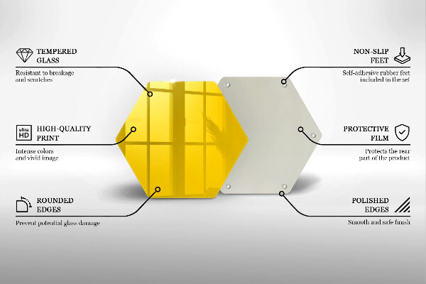 Glas Ceranfeldabdeckung Spritzschutz Gelb