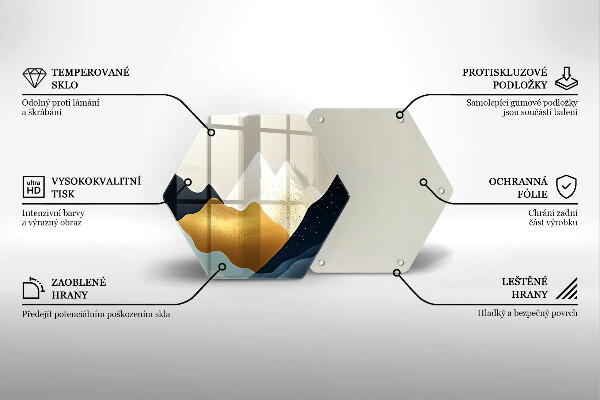 Glas Herdabdeckplatte Abstrakte Berge