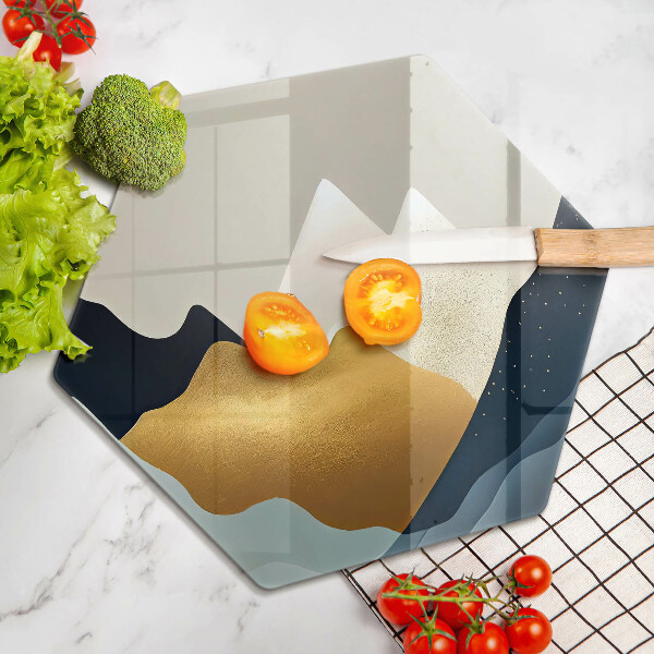 Glas Herdabdeckplatte Abstrakte Berge