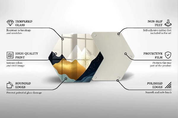 Glas Herdabdeckplatte Abstrakte Berge