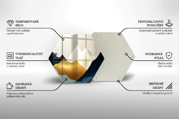 Glas Herdabdeckplatte Abstrakte Berge