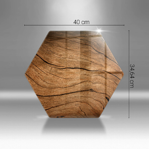 Glas Herdabdeckplatte Holzbrettstruktur
