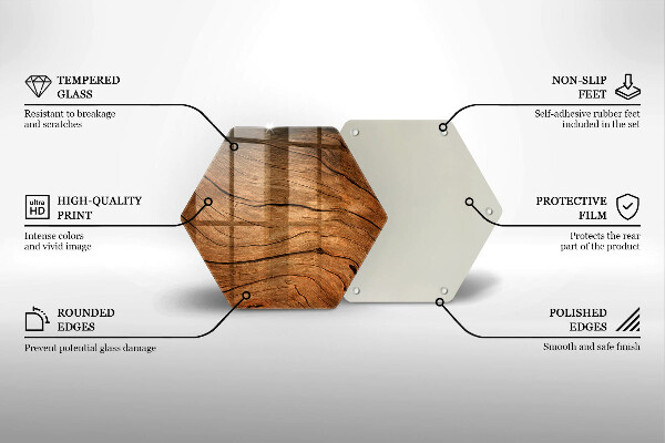 Glas Herdabdeckplatte Holzbrettstruktur