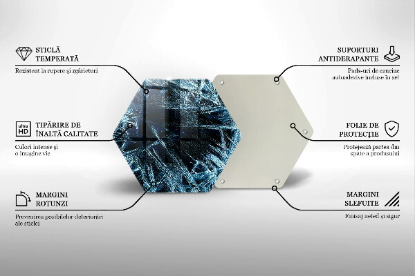 Glas Herdabdeckplatte Struktur aus scharfem Eis