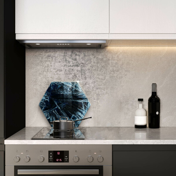 Glas Herdabdeckplatte Struktur aus scharfem Eis