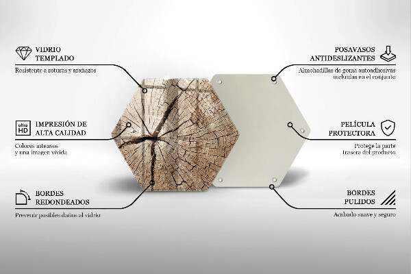 Glas Herdabdeckplatte Querschnitt eines Baumes