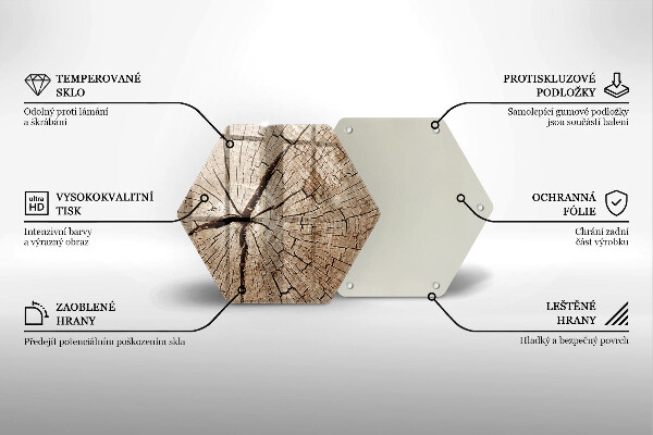 Glas Herdabdeckplatte Querschnitt eines Baumes