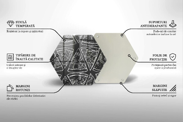 Glas Herdabdeckplatte Pizzaillustration
