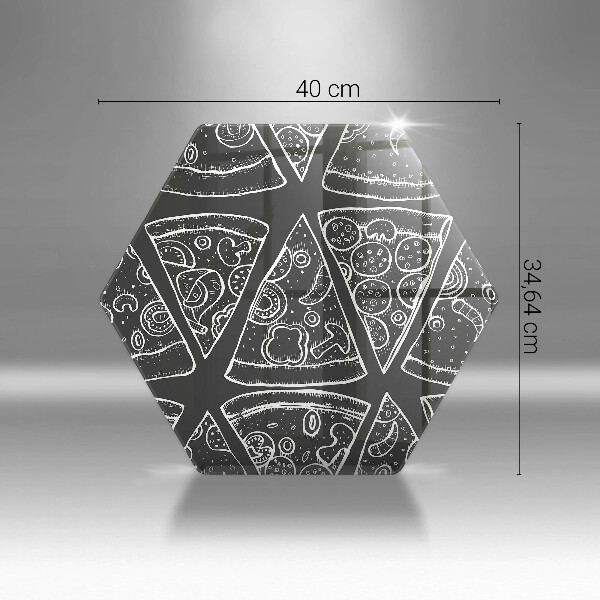 Glas Herdabdeckplatte Pizzaillustration