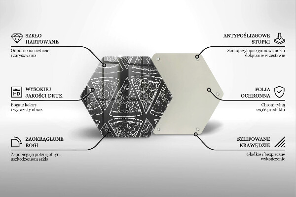Glas Herdabdeckplatte Pizzaillustration