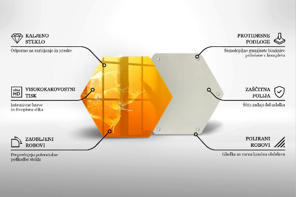 Glas Ceranfeldabdeckung Saftige Orangenfrucht