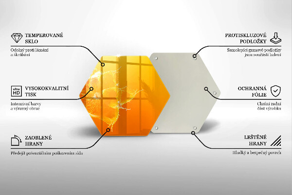 Glas Ceranfeldabdeckung Saftige Orangenfrucht