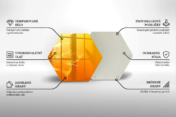 Glas Ceranfeldabdeckung Saftige Orangenfrucht