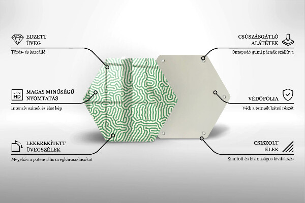 Glas Herdabdeckplatte Abstrakte Linien