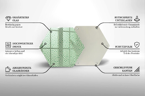 Glas Herdabdeckplatte Abstrakte Linien