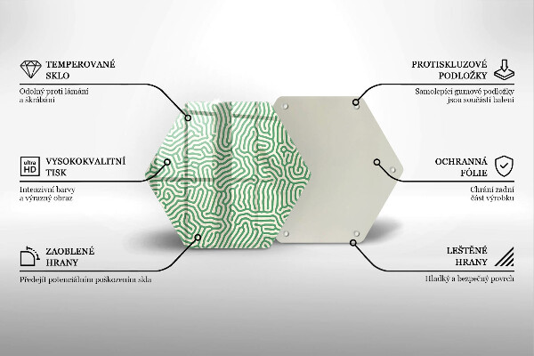 Glas Herdabdeckplatte Abstrakte Linien