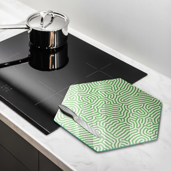 Glas Herdabdeckplatte Abstrakte Linien