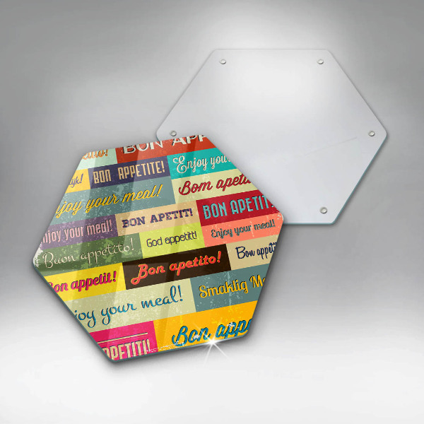 Glas Herdabdeckplatte Untertitel Guten Appetit Sprachen