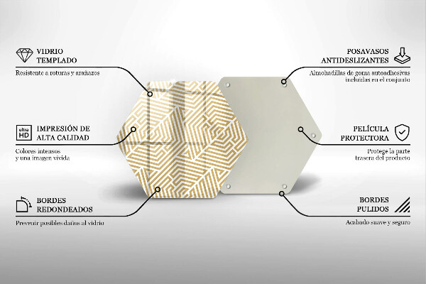 Glas Herdabdeckplatte Geometrische Linien