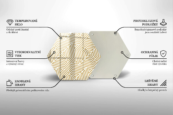 Glas Herdabdeckplatte Geometrische Linien