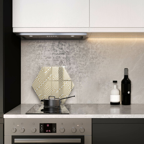 Glas Herdabdeckplatte Geometrische Linien