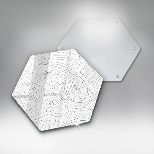 Glas Herdabdeckplatte Abstrakte Formen