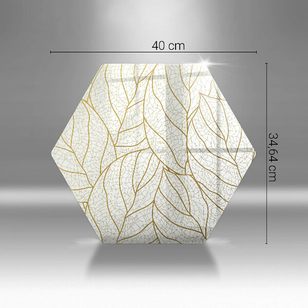 Glas Herdabdeckplatte Line-Art-Blättermuster
