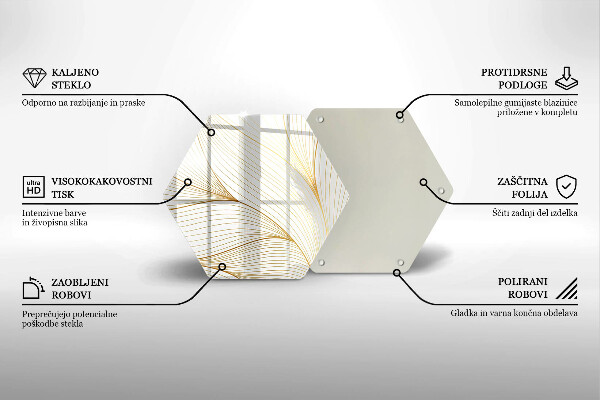 Glas Herdabdeckplatte Modernes Linienmuster