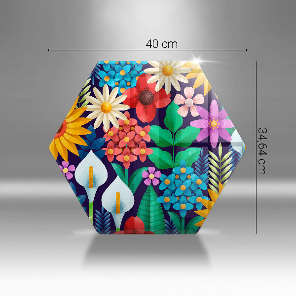 Glas Herdabdeckplatte Blumenwieseillustration