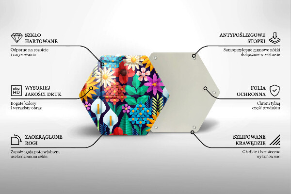 Glas Herdabdeckplatte Blumenwieseillustration