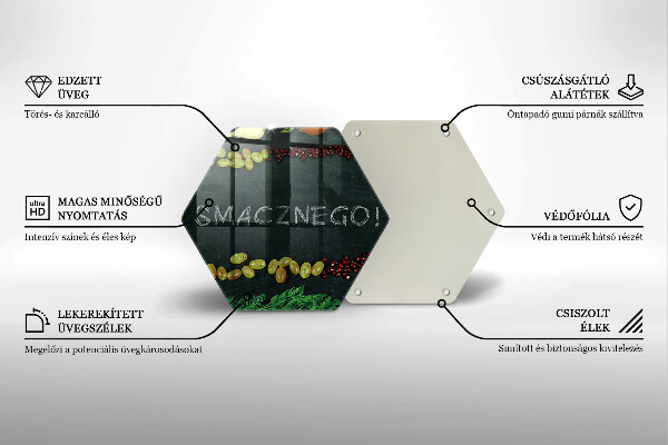 Glas Herdabdeckplatte Aufschrift Guten Appetit!